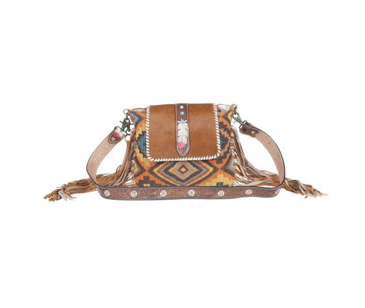 Myra Bag: S-4332 "BEADED FRILLS HAND-TOOLED BAG"