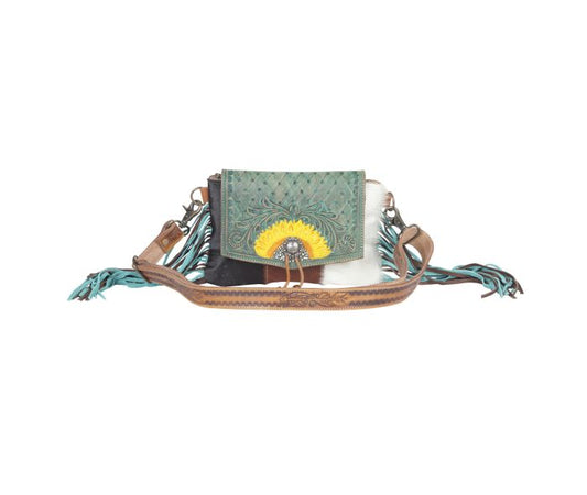 Myra Bag: S-4339 "PEACOCK'S FEATHER HAND-TOOLED BAG"