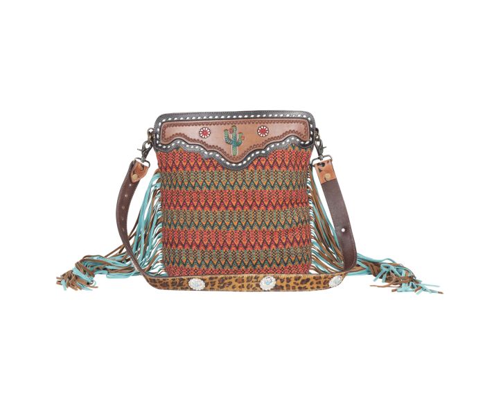 Myra Bag: S-4351 "ACCENTING HUES HAND-TOOLED BAG"