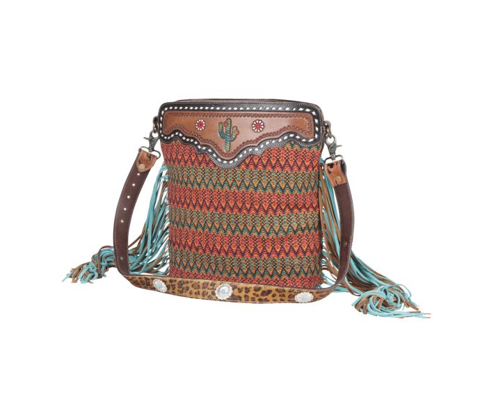 Myra Bag: S-4351 "ACCENTING HUES HAND-TOOLED BAG"