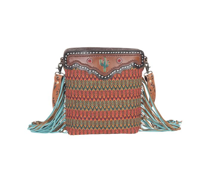 Myra Bag: S-4351 "ACCENTING HUES HAND-TOOLED BAG"