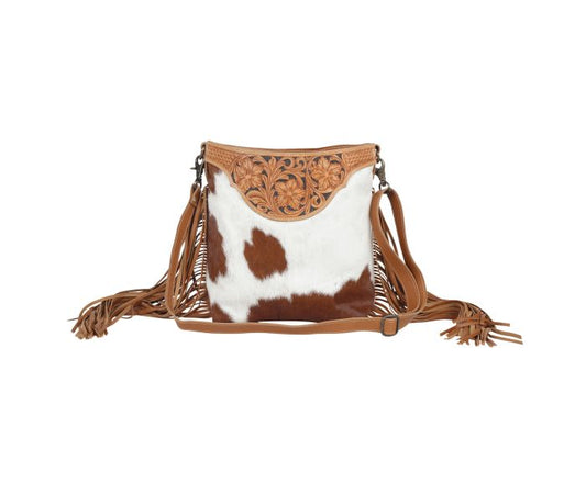 Myra Bag: S-4377 "RAW UMBER HAND-TOOLED BAG"