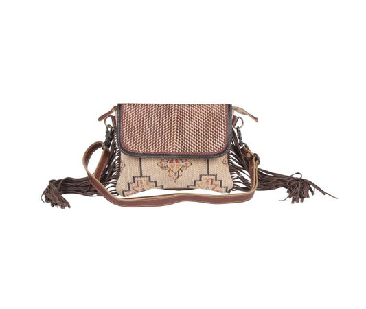 Myra Bag: S-4380 "SANDY ROSEWOOD HAND-TOOLED BAG"