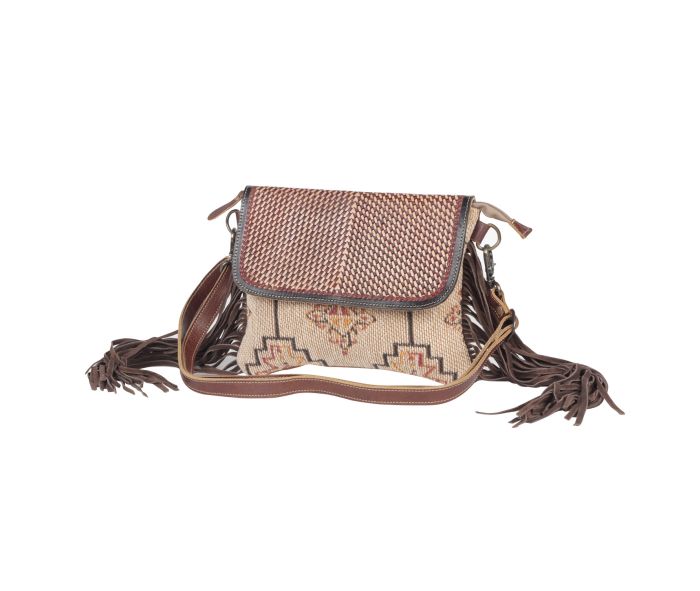 Myra Bag: S-4380 "SANDY ROSEWOOD HAND-TOOLED BAG"