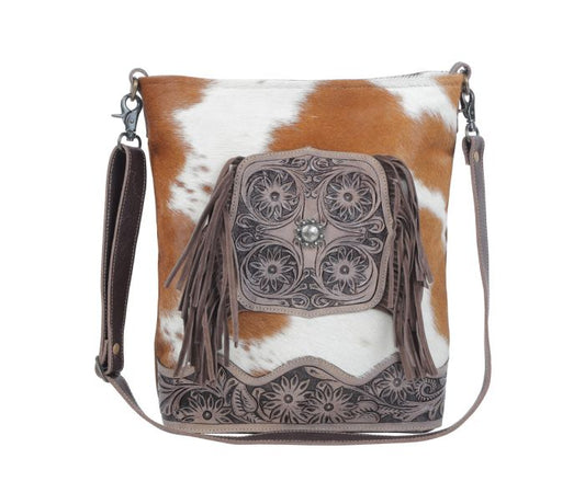 Myra Bag: S-4685 "EARTHEN SPLASHES HAND-TOOLED BAG"