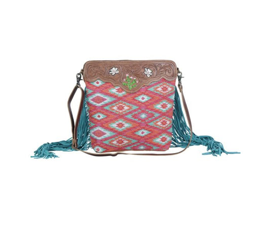 Myra Bag: S-4694 "PANTONE PINK HAND-TOOLED BAG"