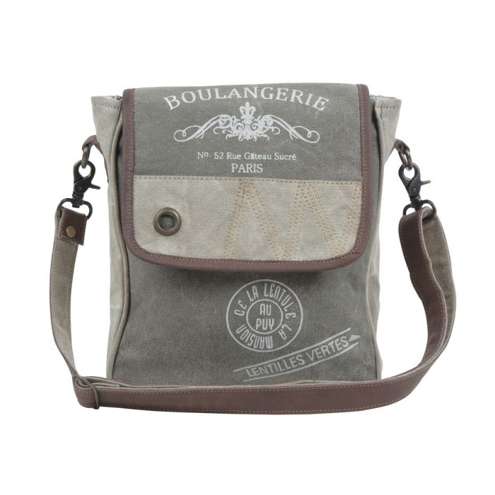 Myra Bag: S-4753 "GRAY LACUNA SHOULDER BAG"