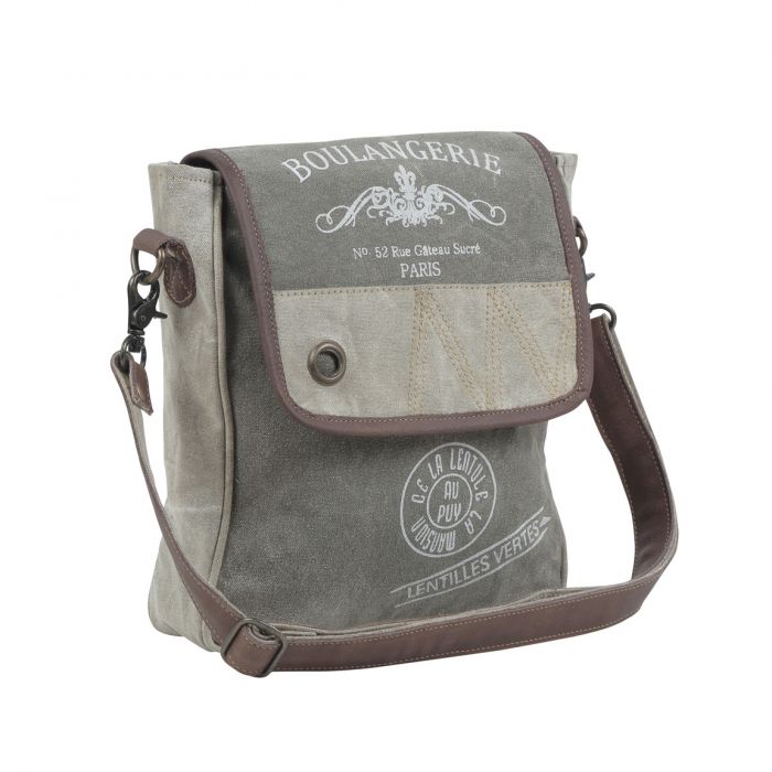 Myra Bag: S-4753 "GRAY LACUNA SHOULDER BAG"