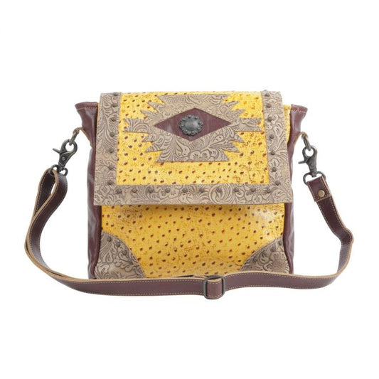 Myra Bag: S-4765 "RAY LEATHER & HAIRON SHOULDER BAG"