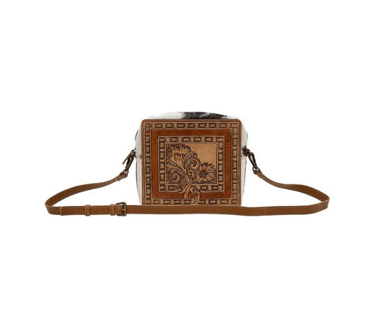 Myra Bag: S-6518 "ORCHIDS HAND-TOOLED BAG"